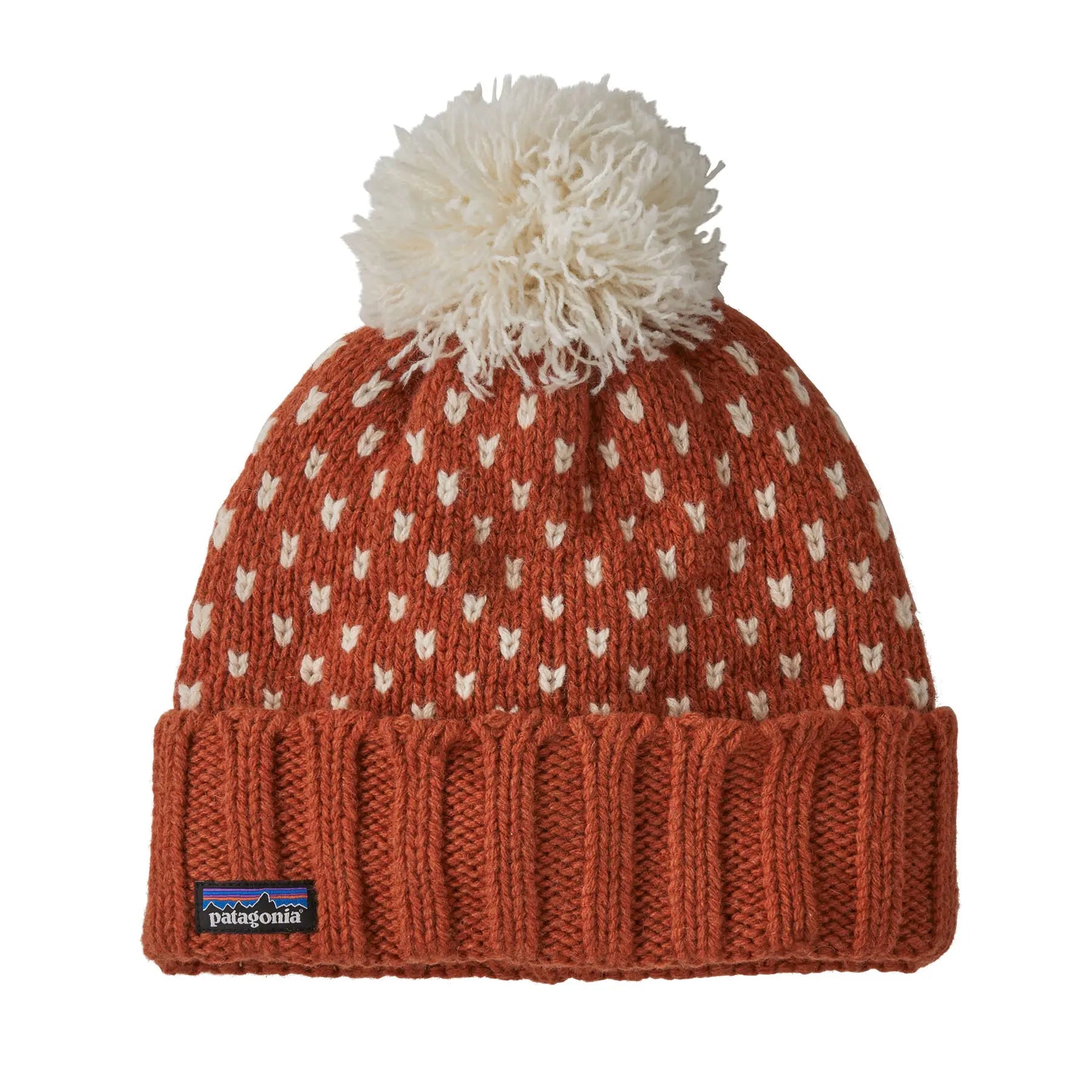 Snowbelle Beanie in Offset Dot: Burnished Red | Patagonia Bend