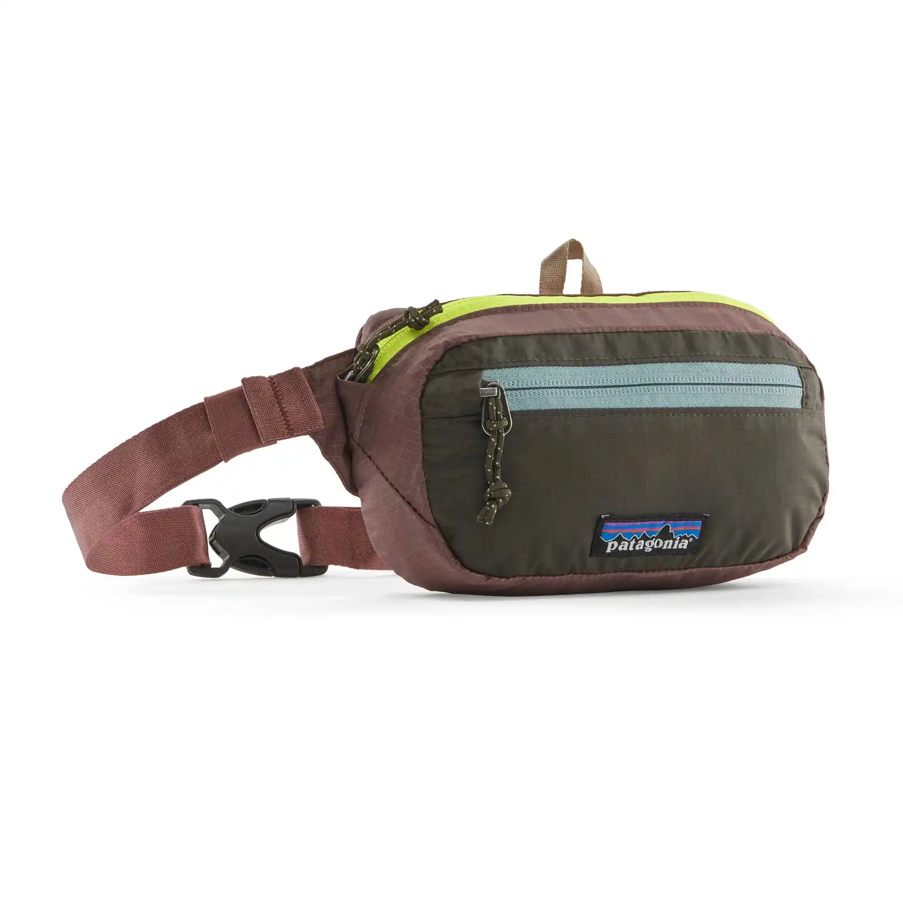 Ultralight Black Hole® Mini Hip Pack in Patchwork: Pine Needle Green | Patagonia Bend