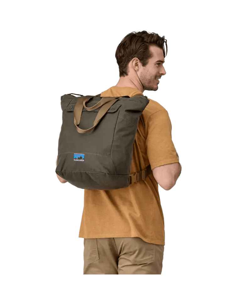 Waxed Canvas Tote Pack in Basin Green | Patagonia Bend