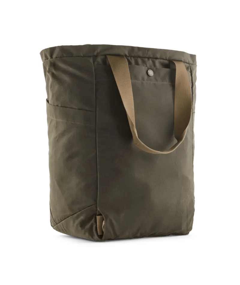 Waxed Canvas Tote Pack in Basin Green | Patagonia Bend