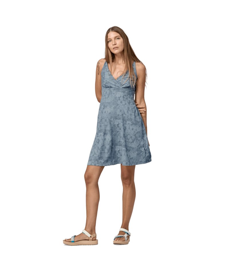 Women's Amber Dawn Dress in Channeling Spring: Light Plume Grey | Patagonia Bend