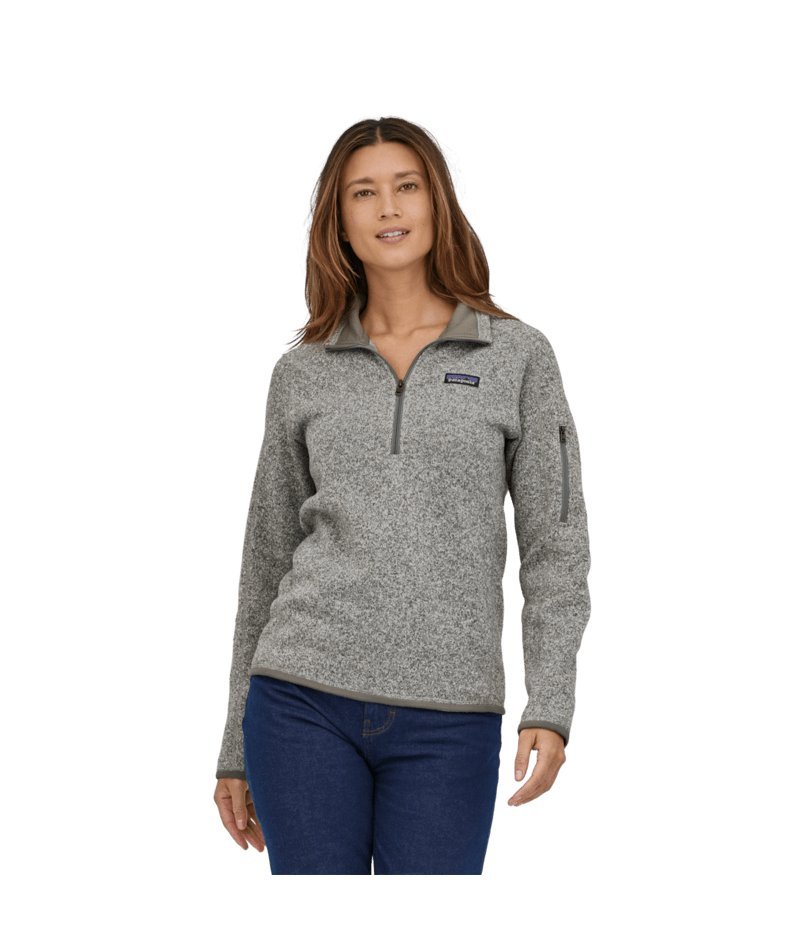 Patagonia Women s Better Sweater 1 4 Zip Birch White L