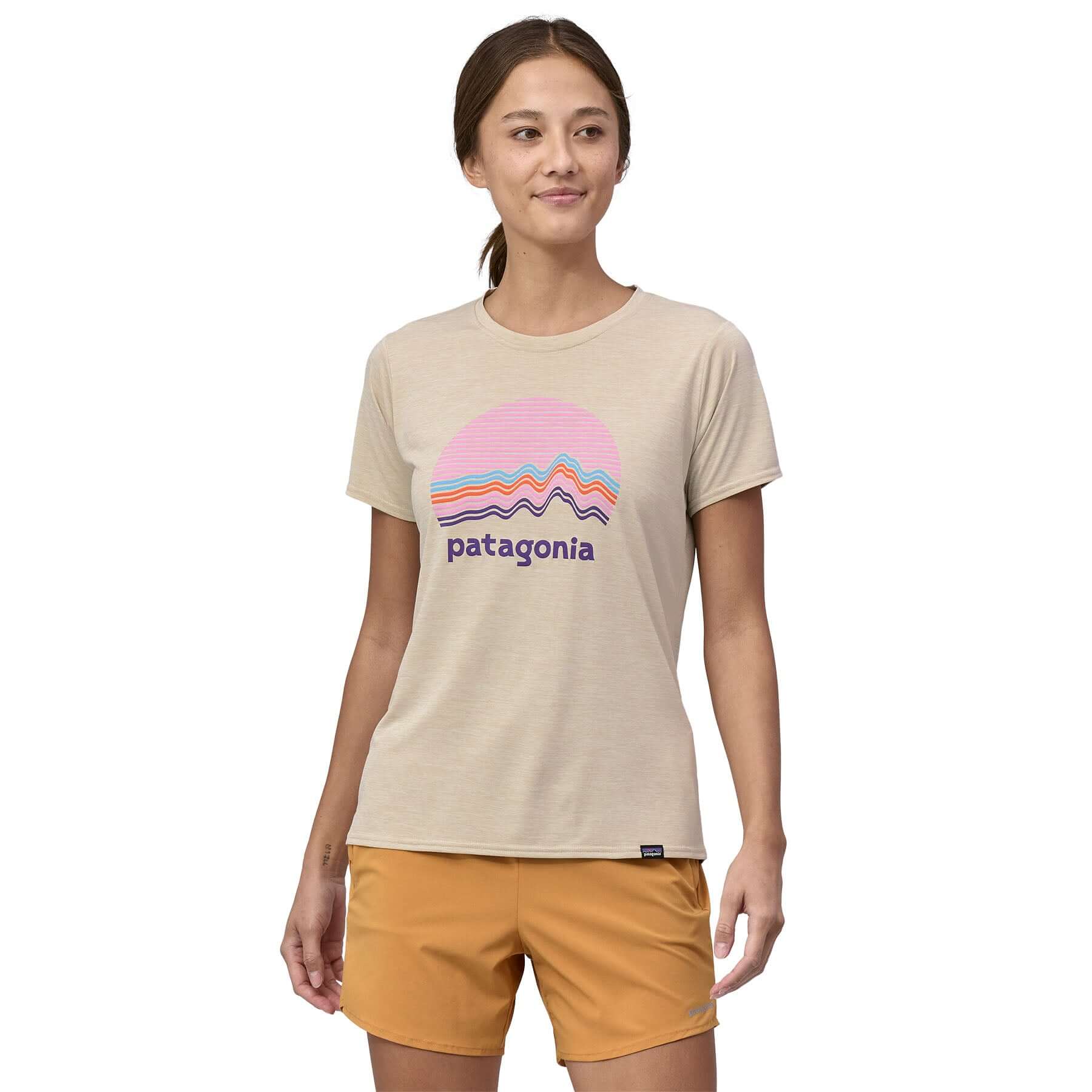 Women's Capilene® Cool Daily Graphic Shirt in Ridge Rise Moonlight: Pumice X - Dye | Patagonia Bend