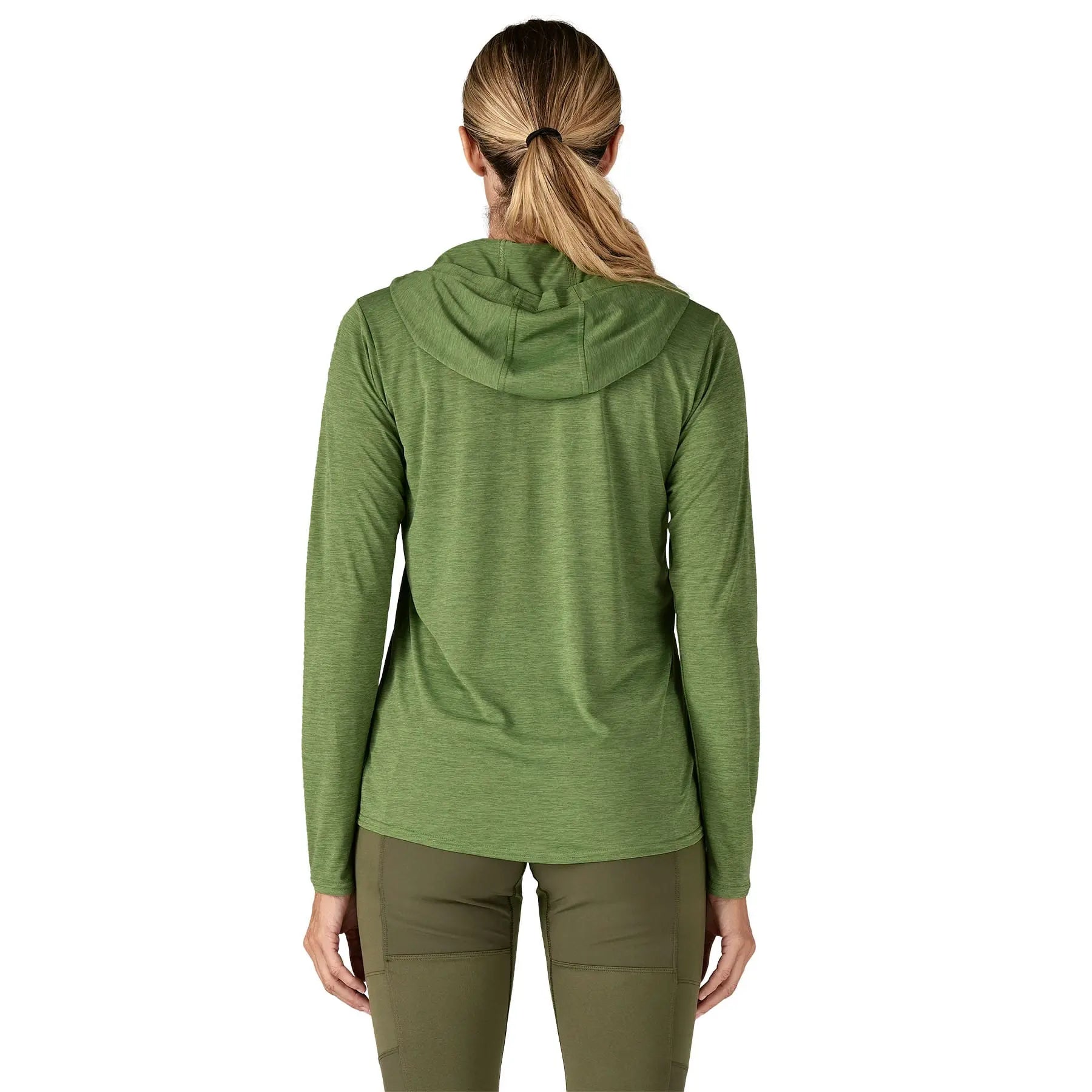 Women's Capilene® Cool Daily Hoody in Terrain Green - Light Terrain Green X - Dye | Patagonia Bend