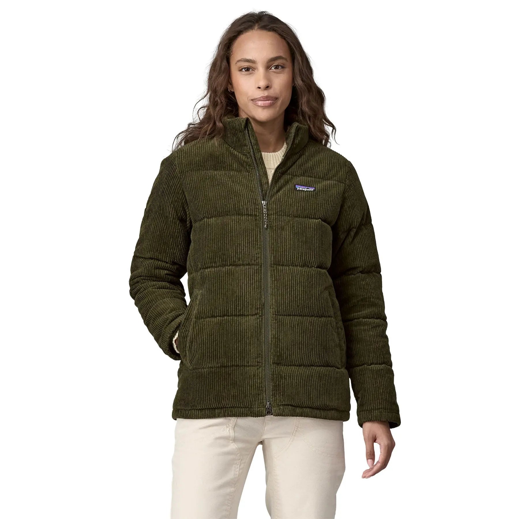 Women's Cord Fjord Coat in Pine Needle Green | Patagonia Bend