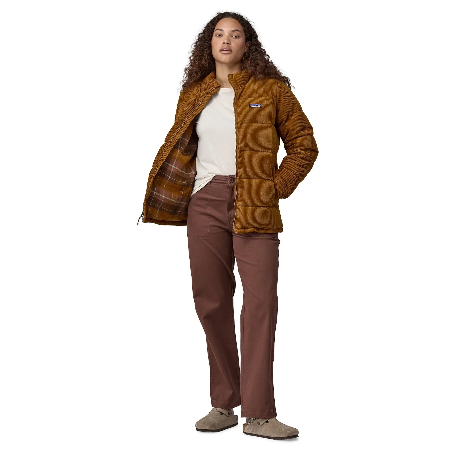 Women's Cord Fjord Coat in Shelter Brown | Patagonia Bend