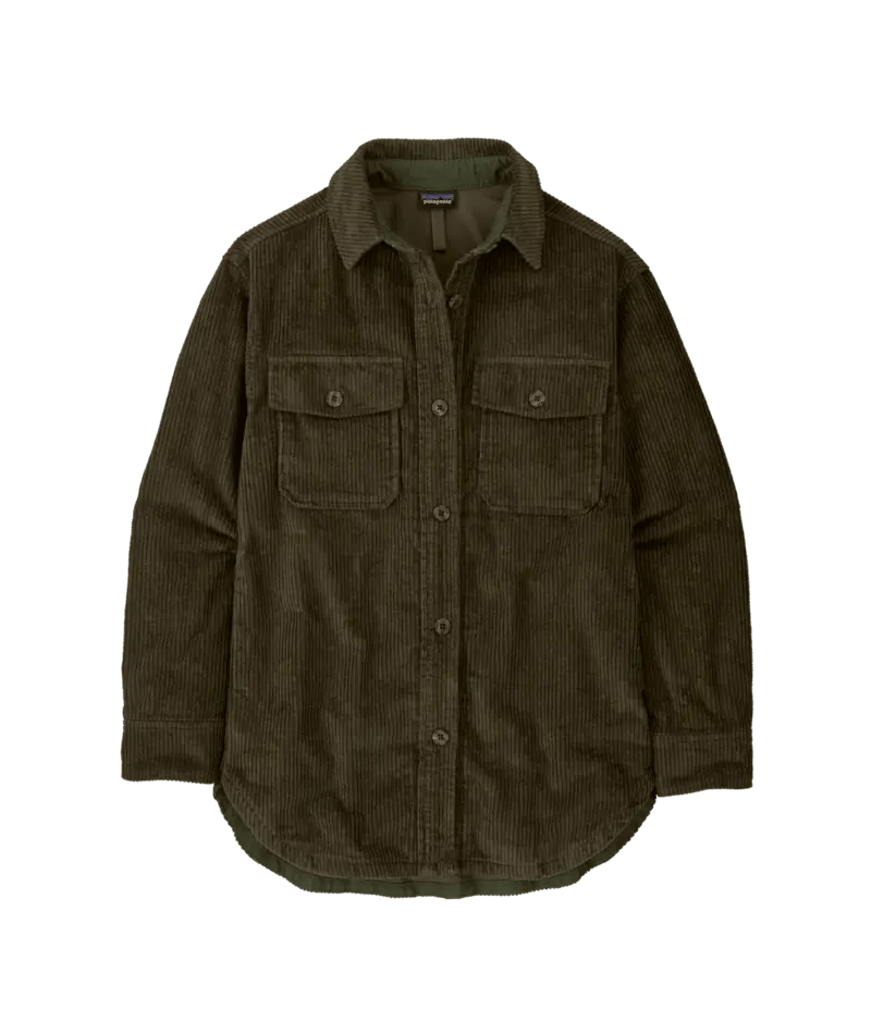 Women's Corduroy Overshirt Jacket in Pine Needle Green | Patagonia Bend