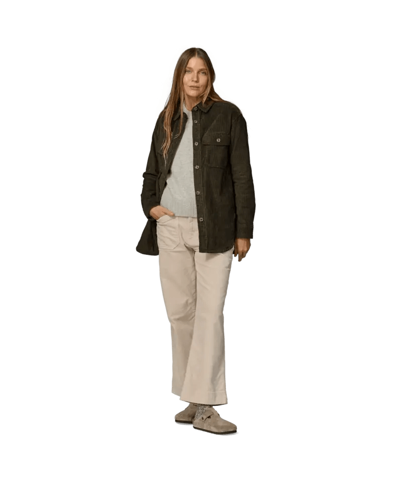 Women's Corduroy Overshirt Jacket in Pine Needle Green | Patagonia Bend