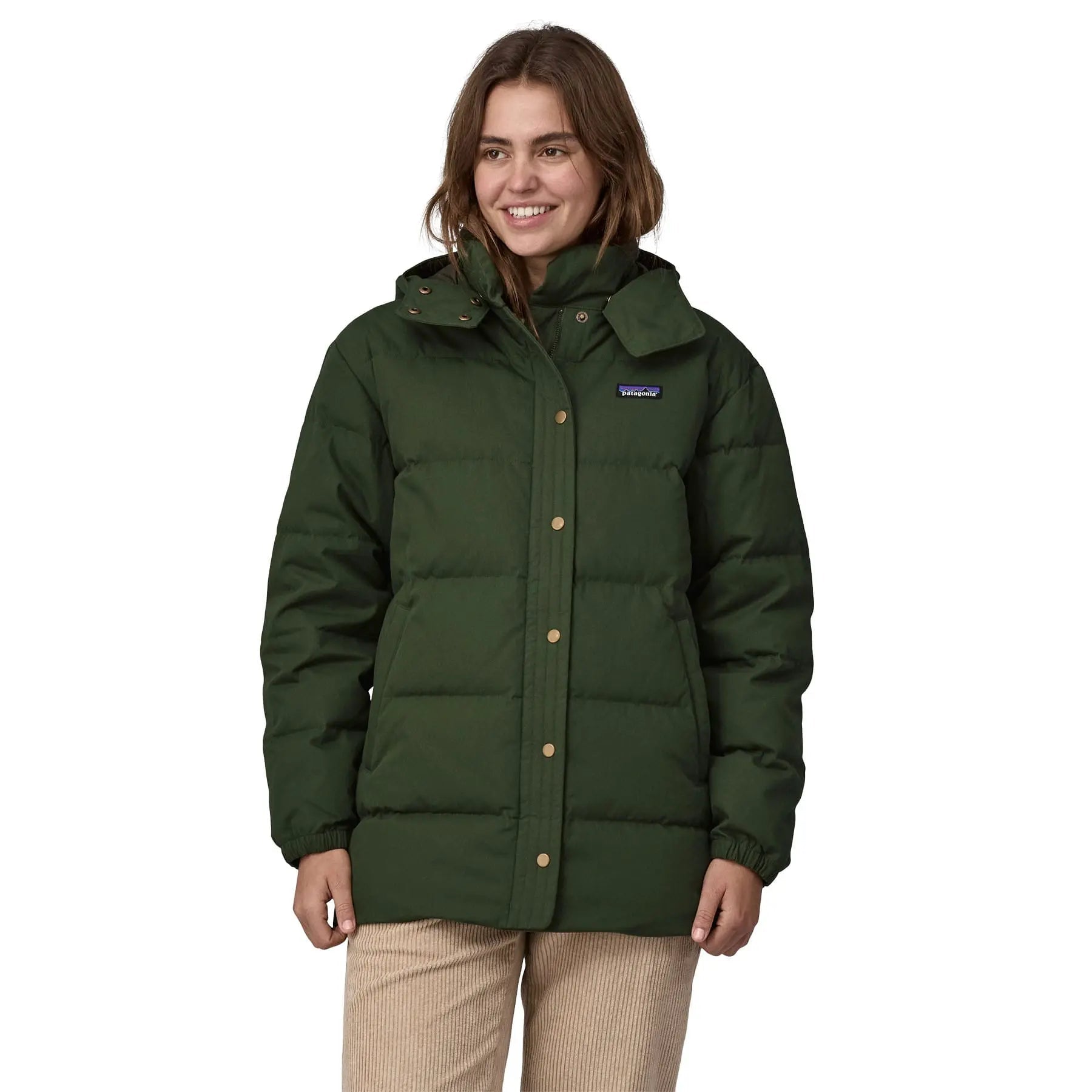 Women's Cotton Down Parka in Torrey Pine Green | Patagonia Bend