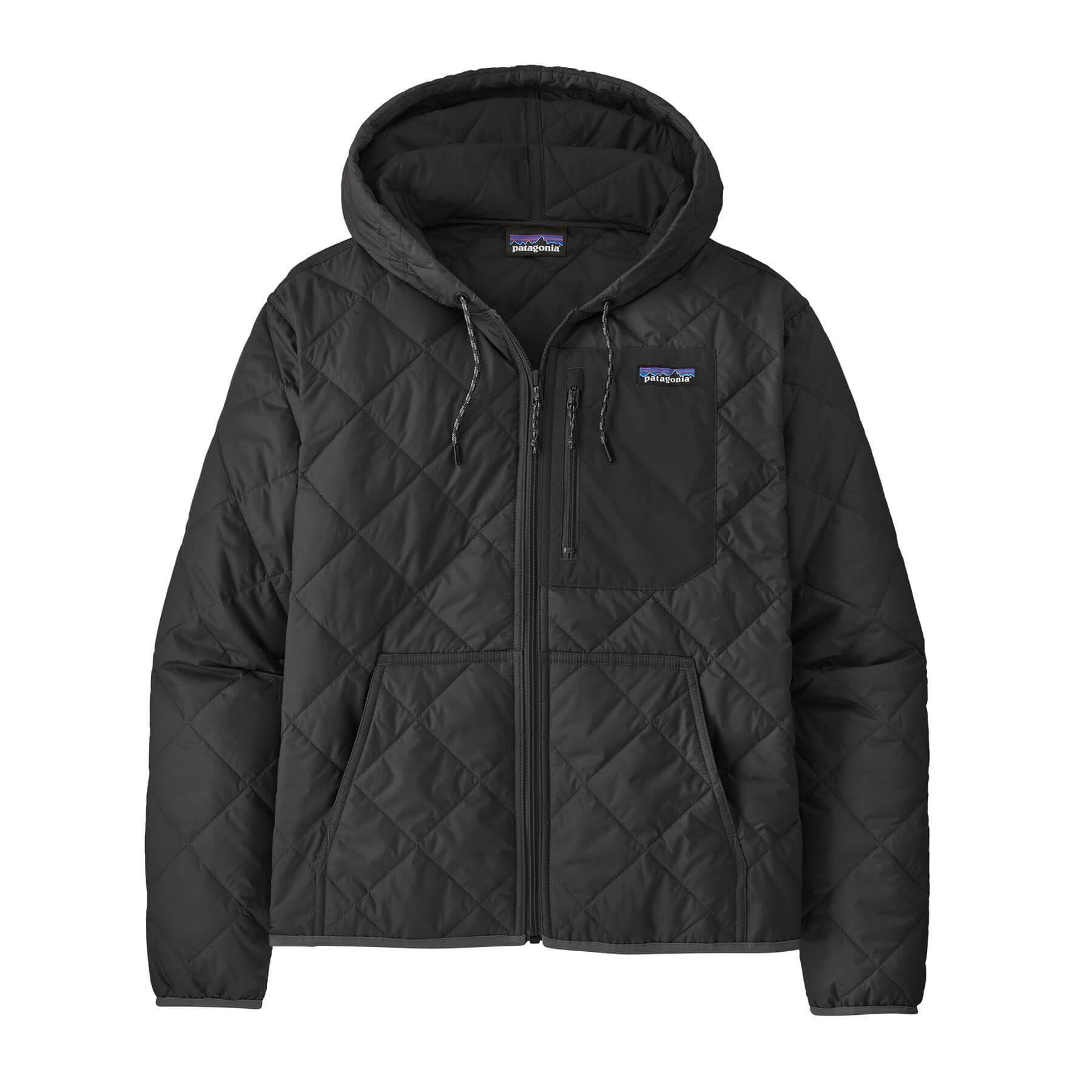 Women's Diamond Quilted Bomber Hoody in BLACK | Patagonia Bend