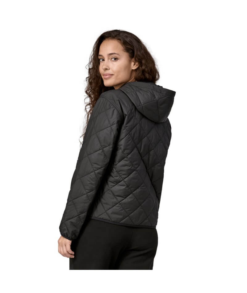 Women's Diamond Quilted Bomber Hoody in Black | Patagonia Bend