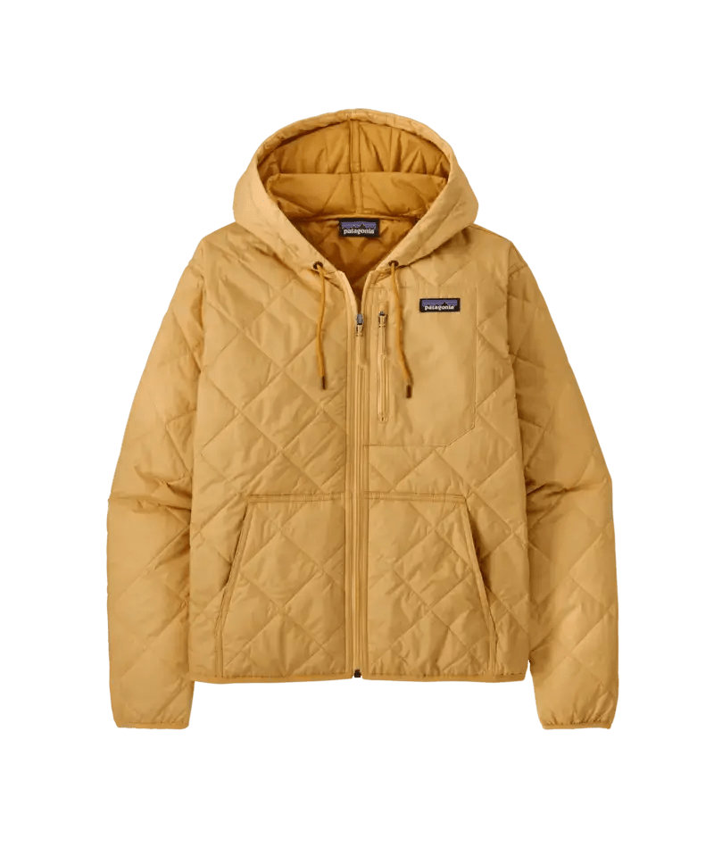 Women's Diamond Quilted Bomber Hoody in Beeswax Tan | Patagonia Bend