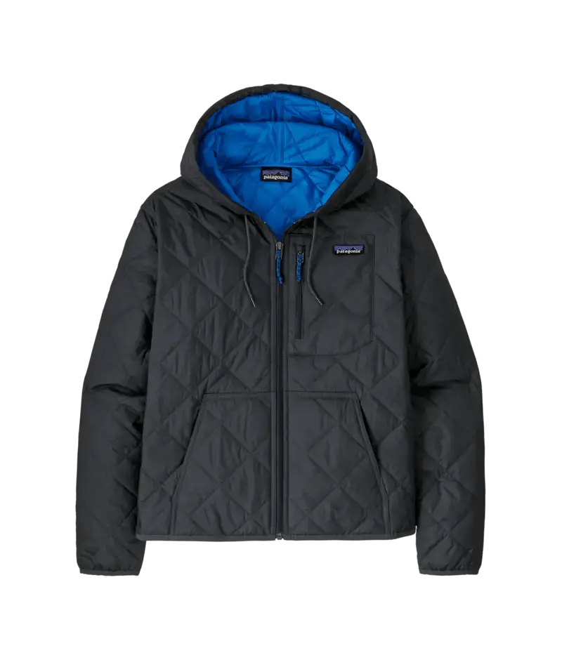 Women's Diamond Quilted Bomber Hoody in Smolder Blue | Patagonia Bend