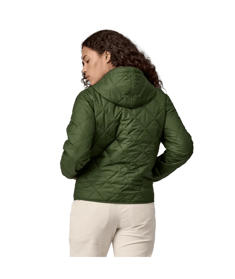 Women's Diamond Quilted Bomber Hoody in Torrey Pine Green | Patagonia Bend