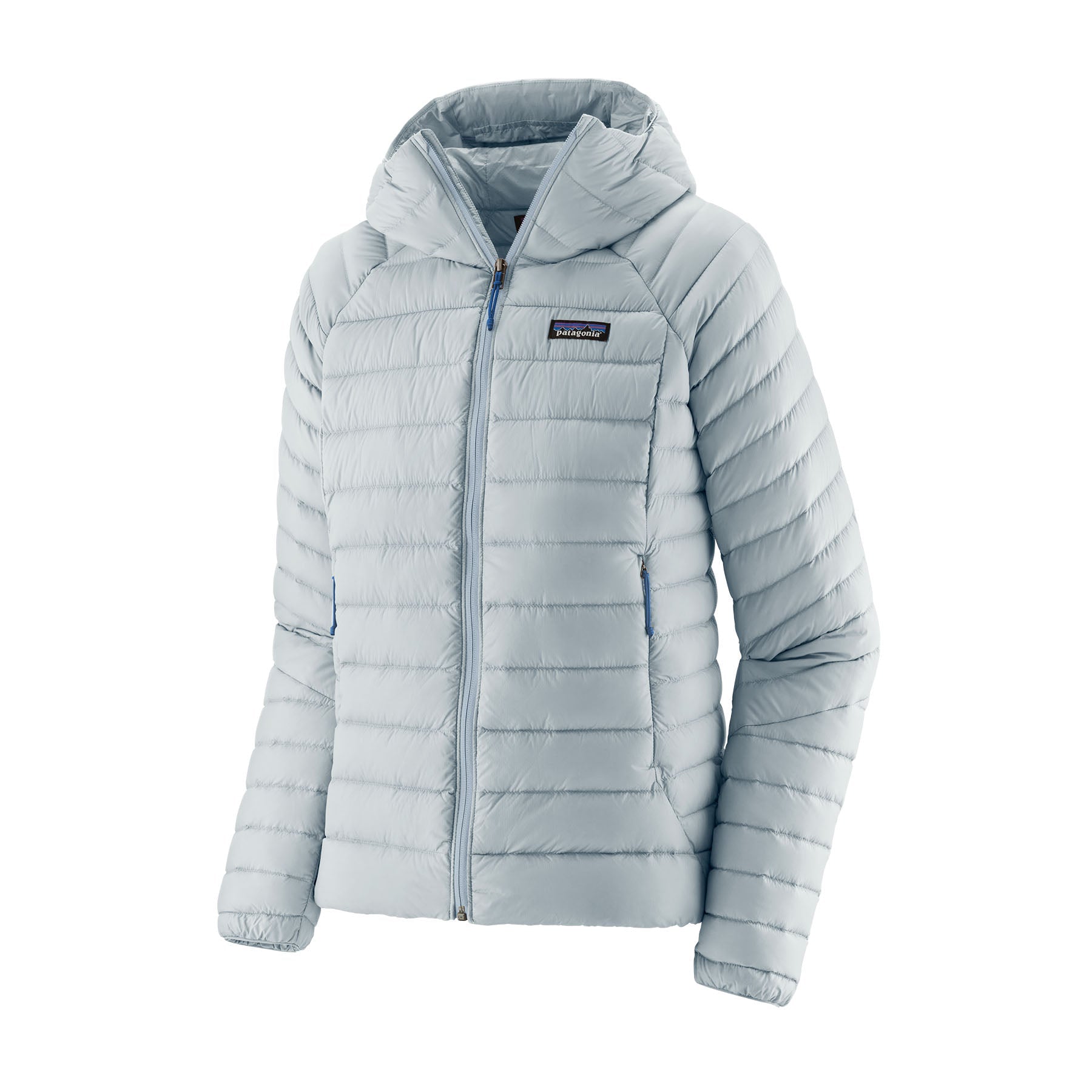 Women's Down Sweater Hoody in Chilled Blue | Patagonia Bend