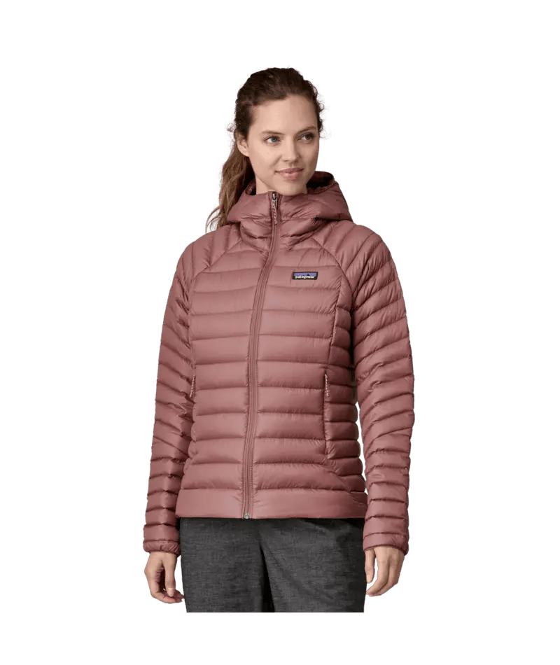 Women's Down Sweater Hoody in Dulse Mauve | Patagonia Bend