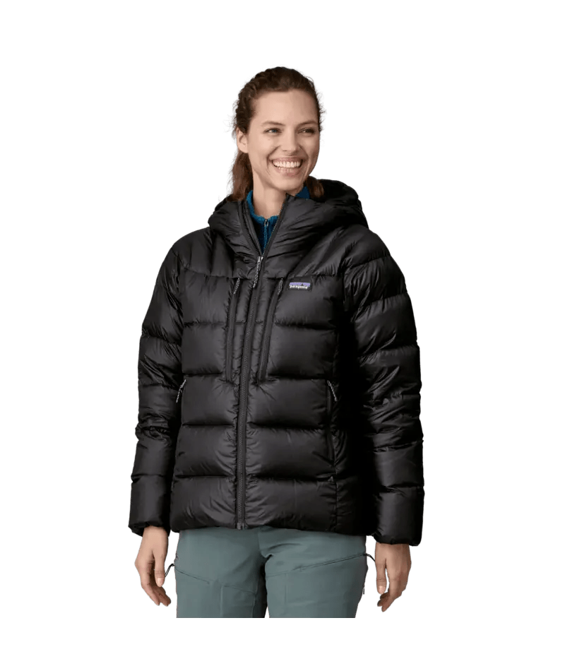 Women's Fitz Roy Down Hoody in Black | Patagonia Bend