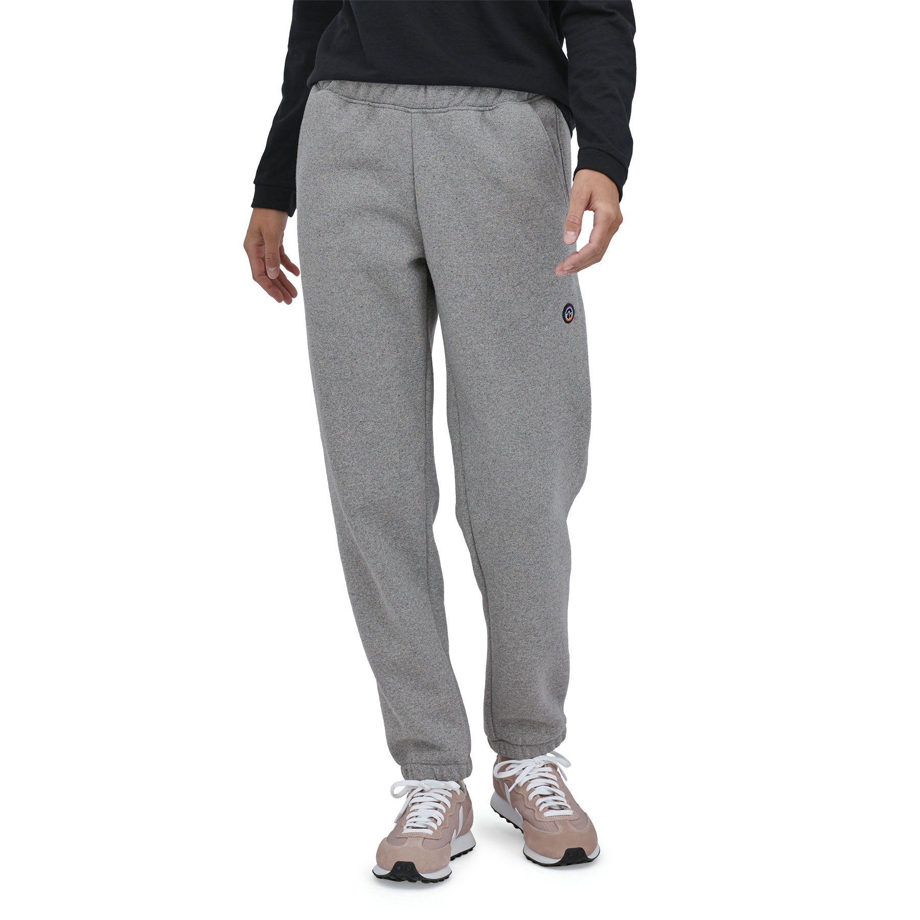 Women's Fitz Roy Icon Uprisal Sweatpants in GRAVEL HEATHER | Patagonia Bend