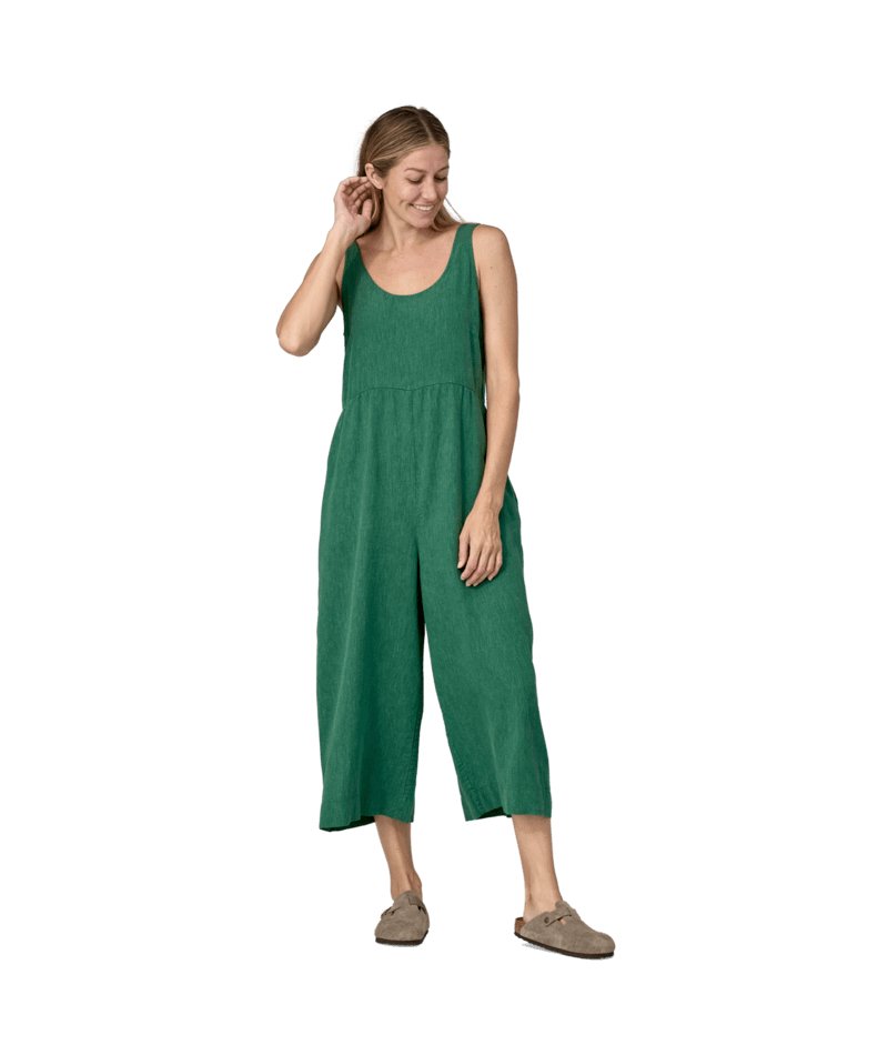 Women's Garden Island Jumpsuit in Whole Weave: Conifer Green | Patagonia Bend