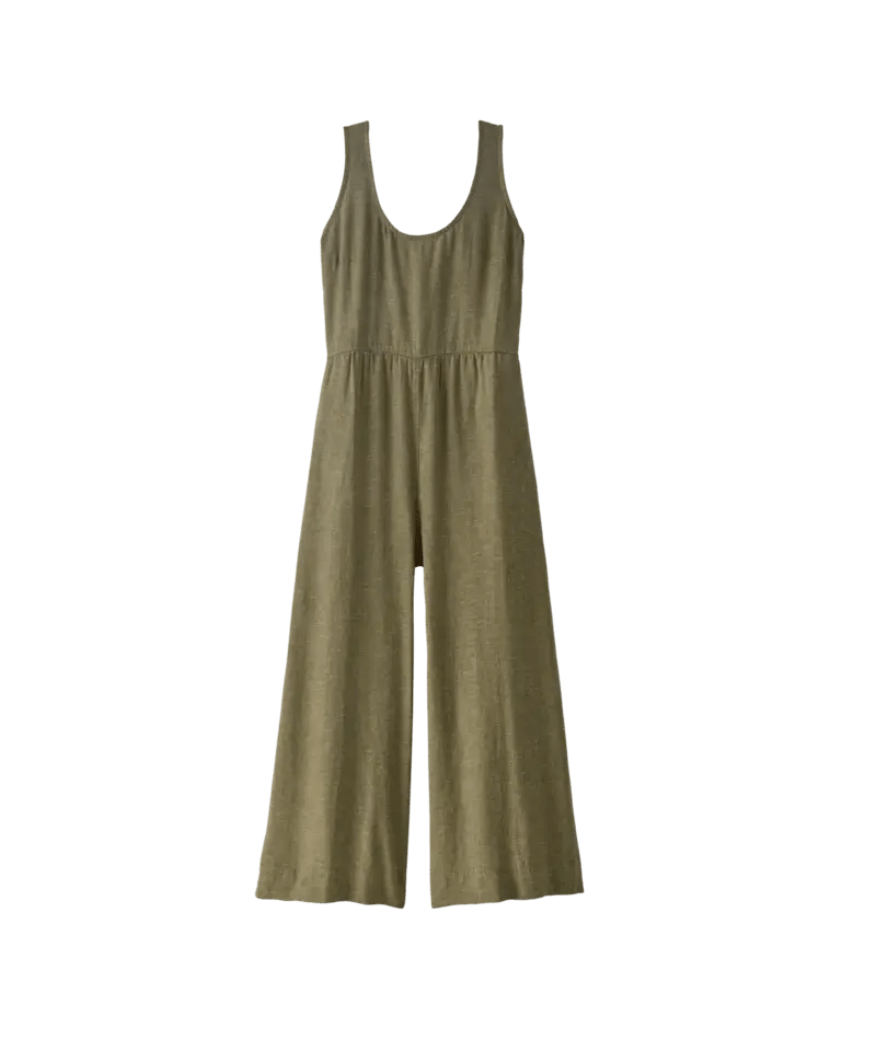 Women's Garden Island Jumpsuit in Whole Weave: River Rock Green | Patagonia Bend