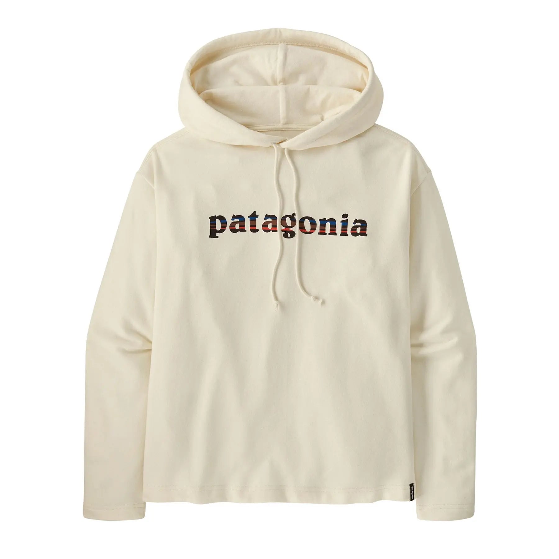 Women's Lightweight '73 Text Logo Wildrise Hoody in Birch White | Patagonia Bend