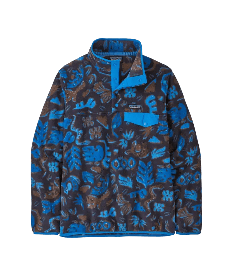 Women's Lightweight Synch Snap - T Pullover in Across Oceans: Pitch Blue | Patagonia Bend