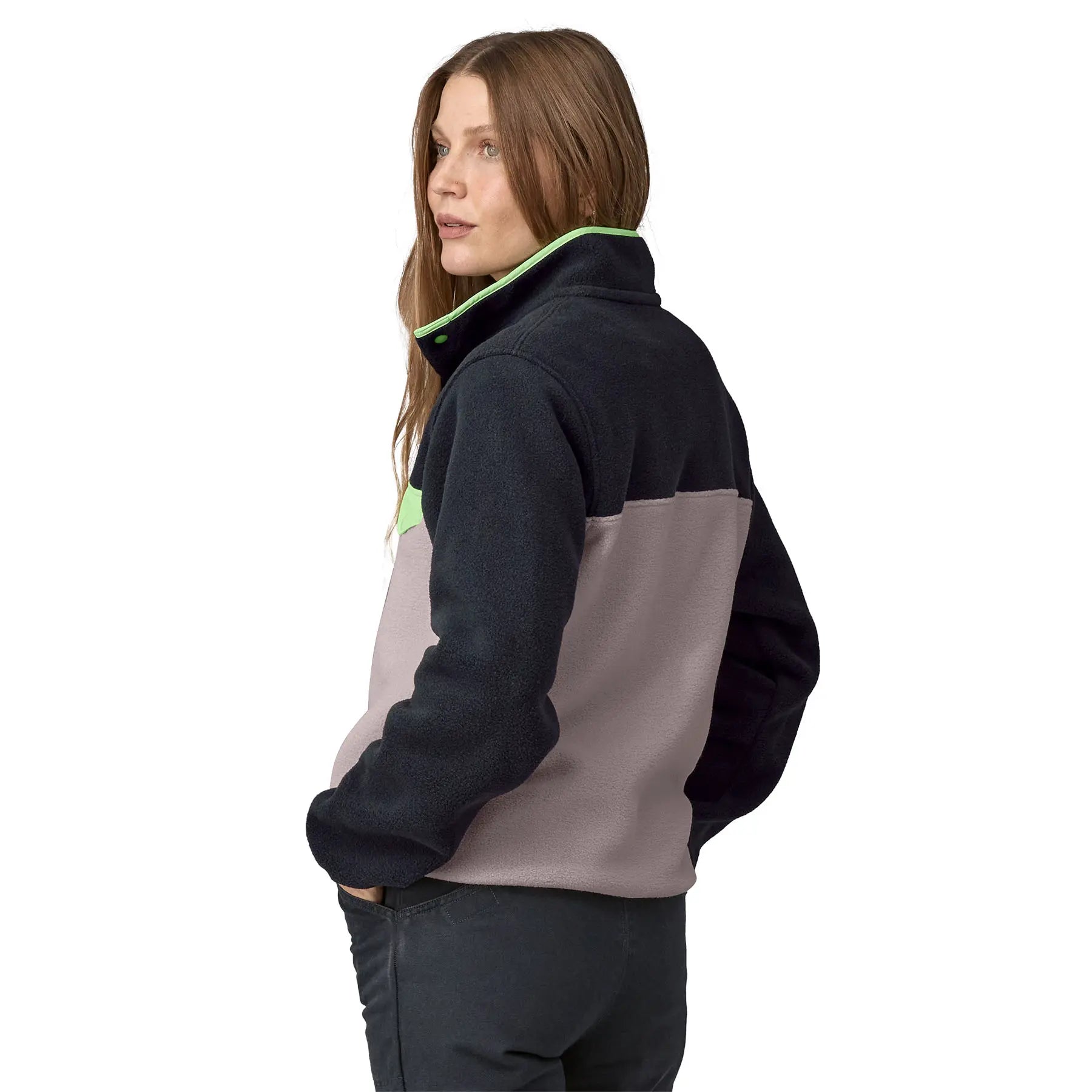 Women's Lightweight Synchilla® Snap - T® Pullover in Echo Purple | Patagonia Bend