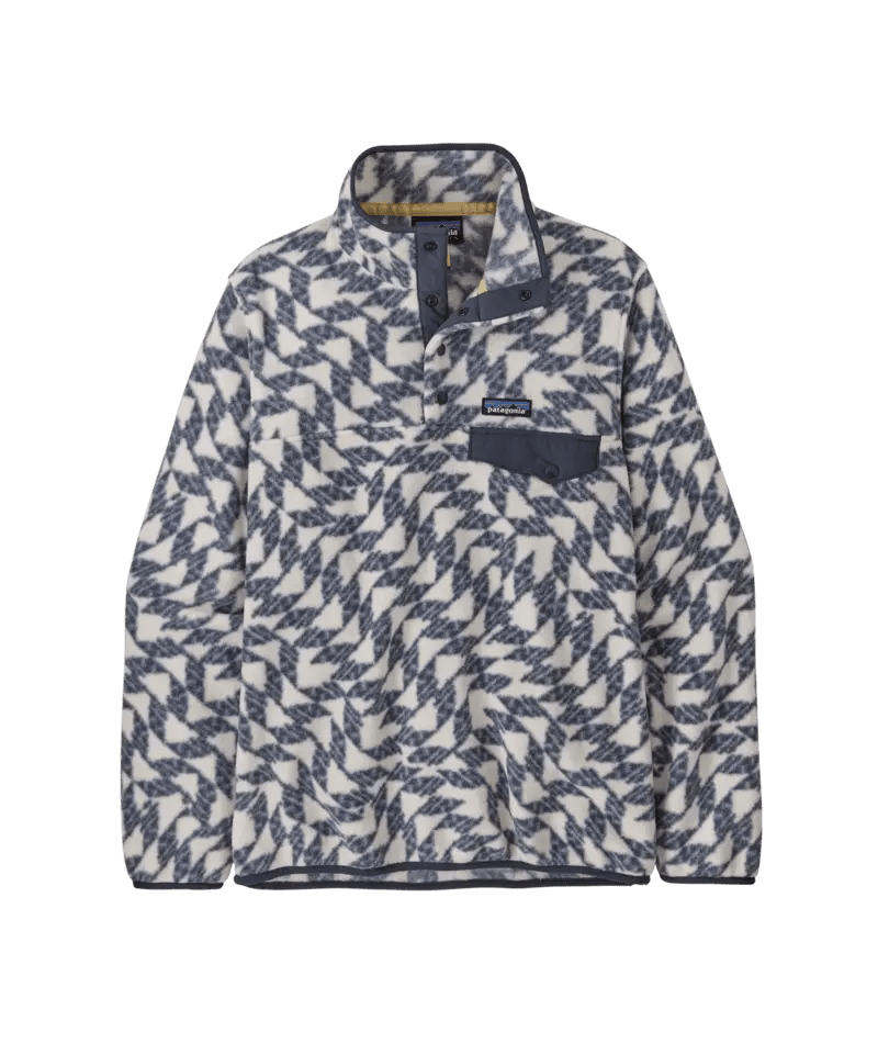 Women's Lightweight Synchilla® Snap - T® Pullover in Synched Flight Small: Natural | Patagonia Bend