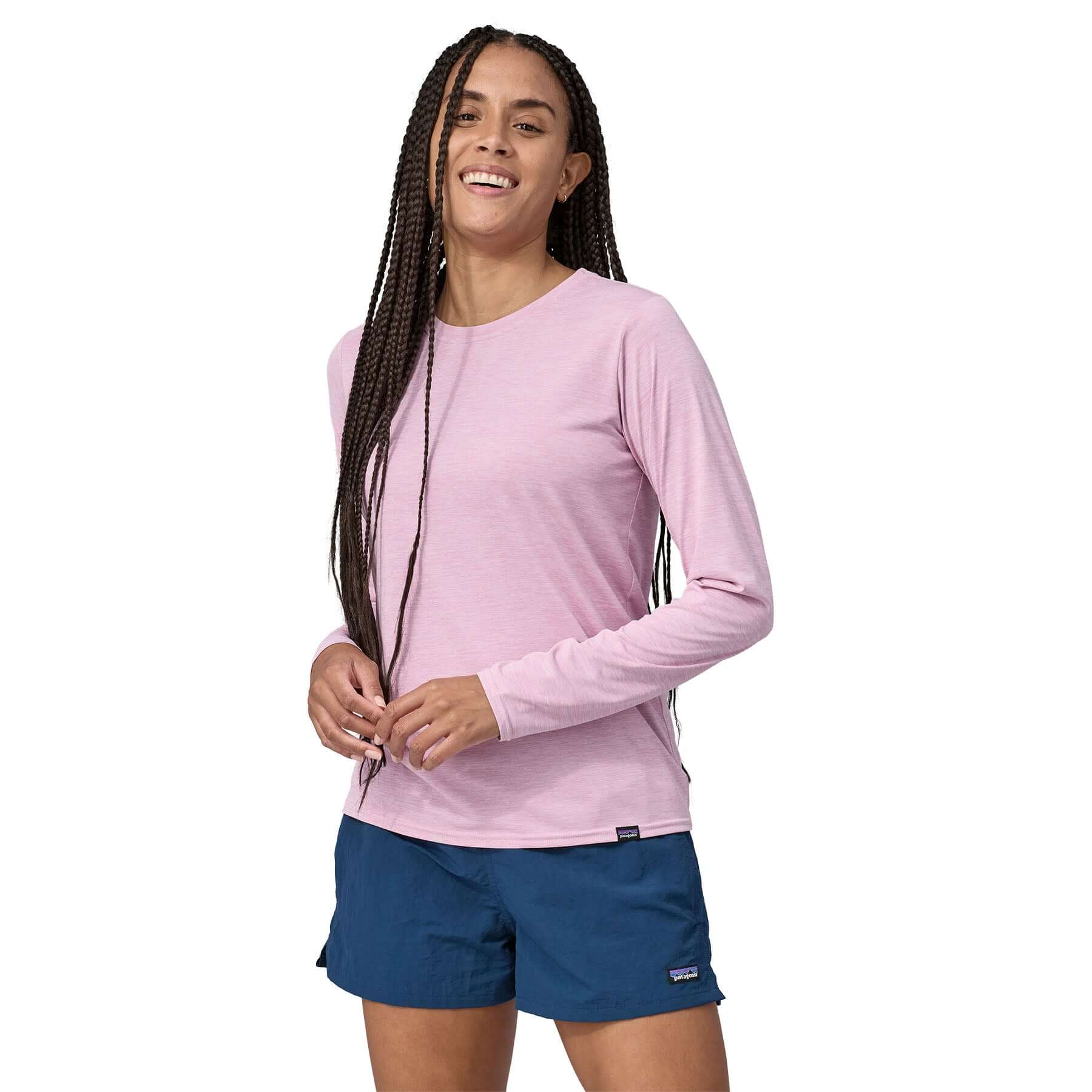 Women's Long - Sleeved Capilene® Cool Daily Shirt in Milkweed Mauve - Light Milkweed Mauve X - Dye | Patagonia Bend