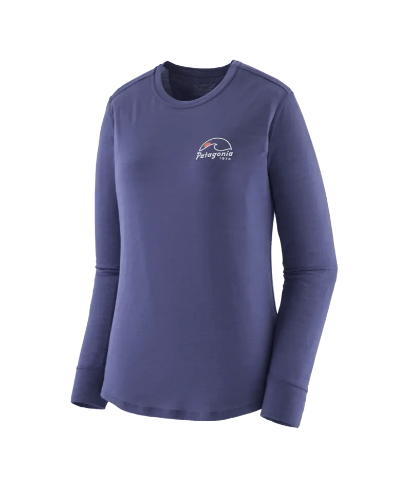 Women's Long - Sleeved Capilene® Cool Merino Blend Graphic Shirt in Imagine Moon: Solstice Purple | Patagonia Bend