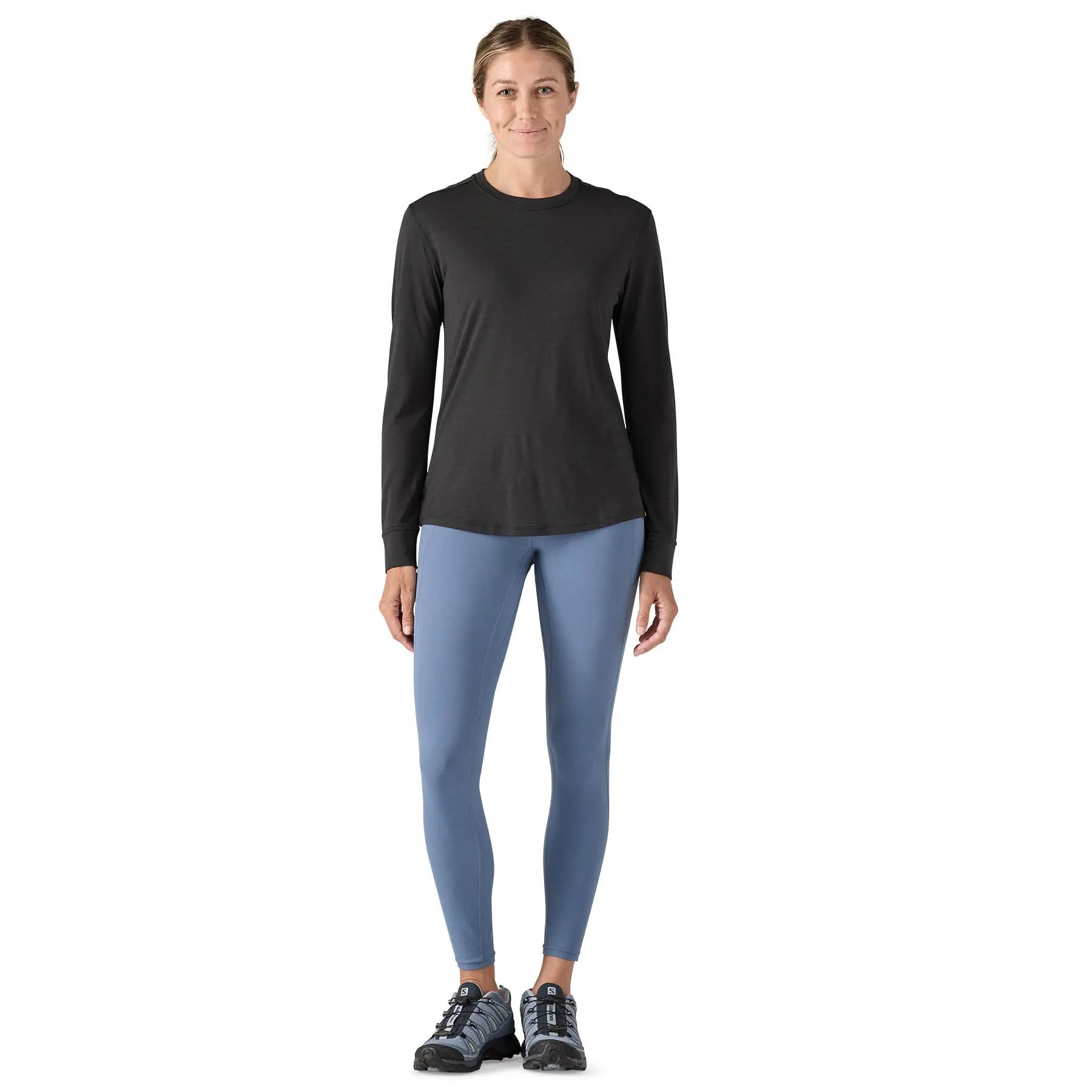 Women's Long - Sleeved Capilene® Cool Merino Shirt in Black | Patagonia Bend