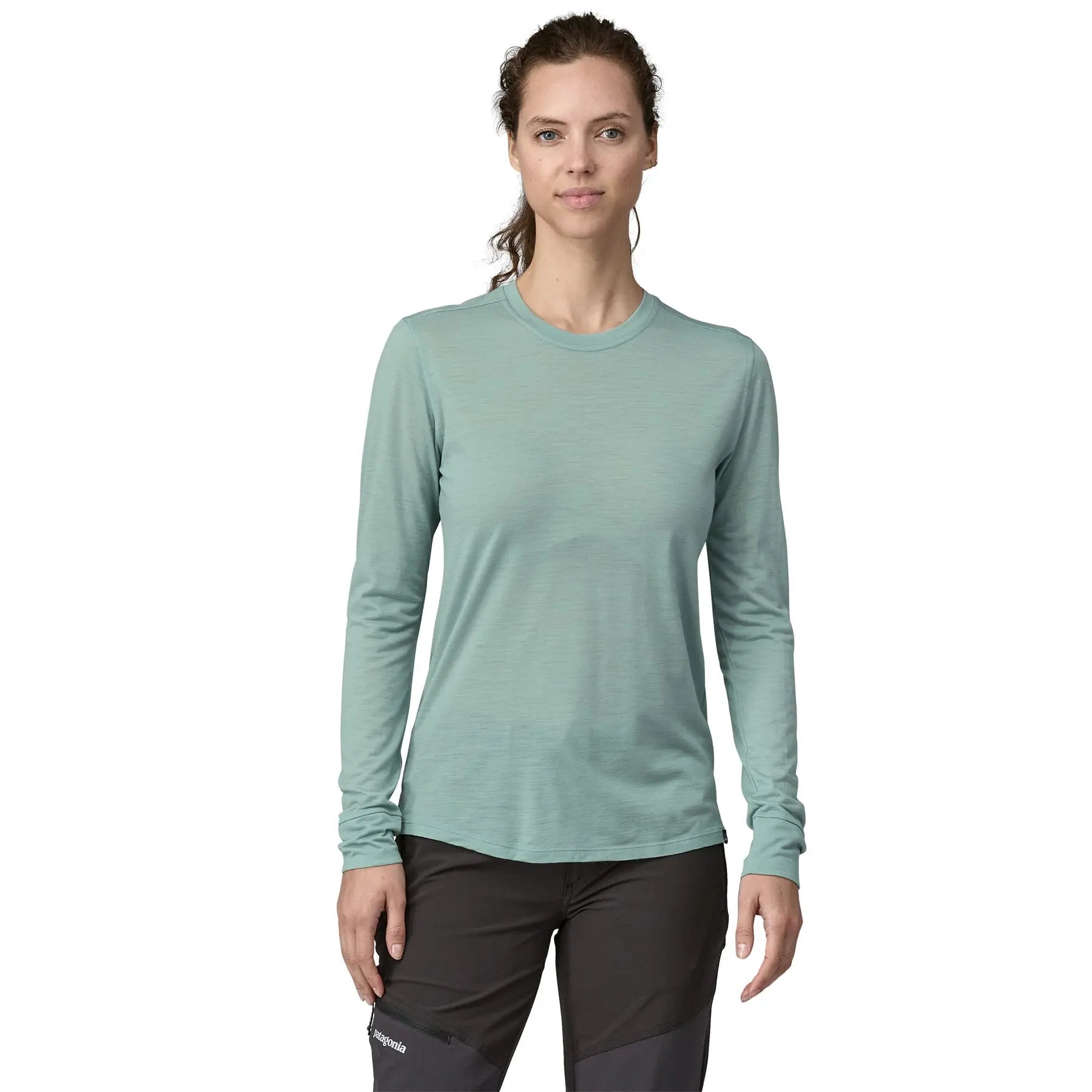 Women's Long - Sleeved Capilene® Cool Merino Shirt in Thermal Blue | Patagonia Bend