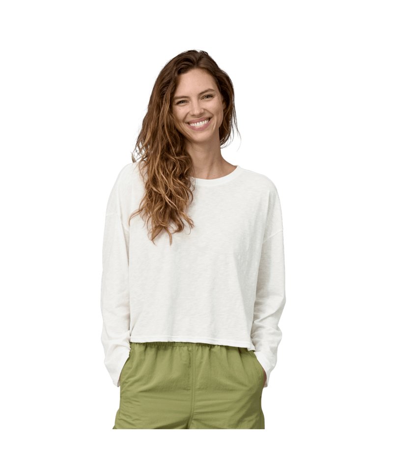 Women's Long - Sleeved Mainstay Top in WHITE | Patagonia Bend