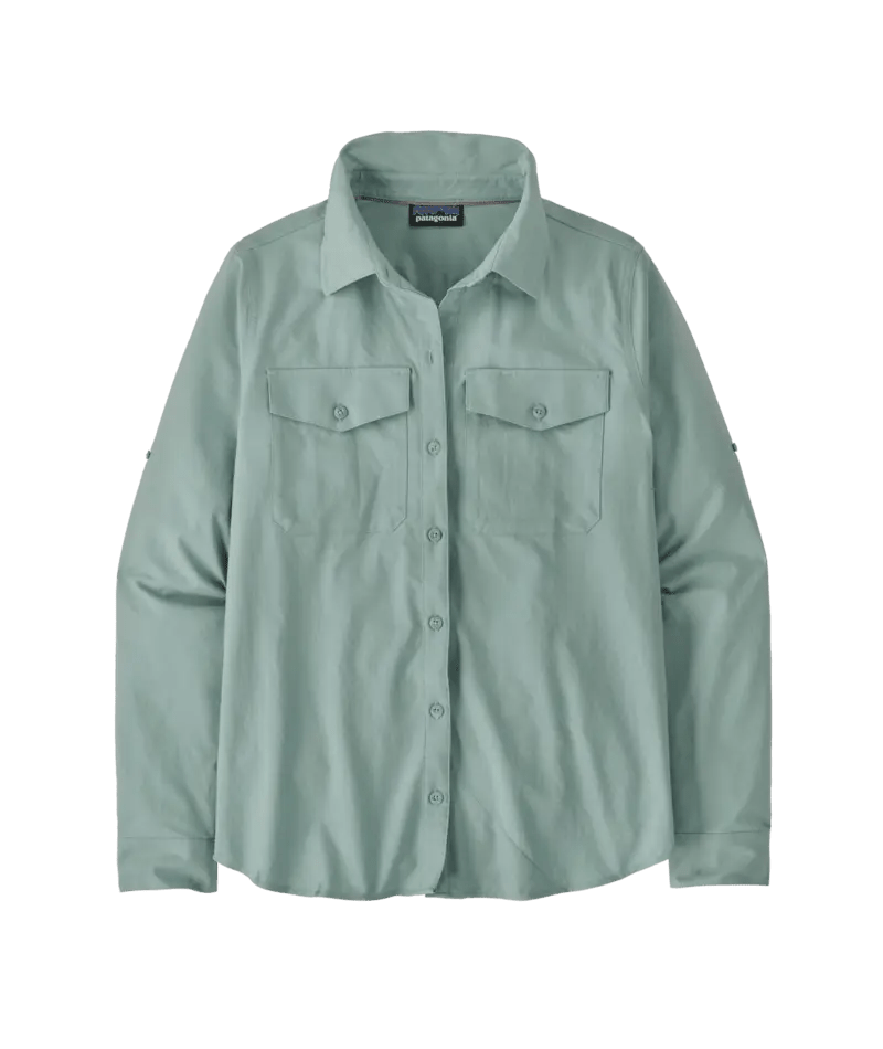 Women's Long - Sleeved Self Guided Sun Shirt in Thermal Blue | Patagonia Bend