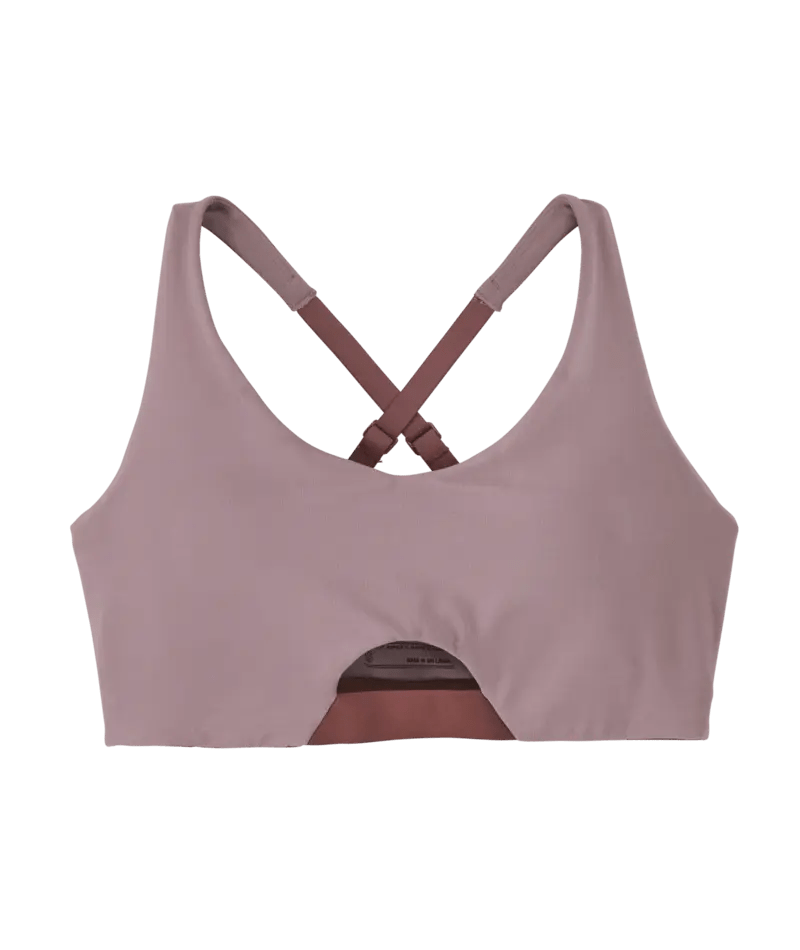 Women's Maipo Low - Impact Adjustable Bra in Stormy Mauve | Patagonia Bend