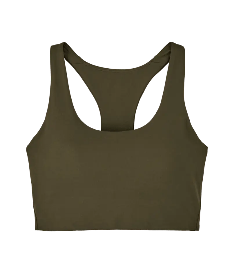 Women's Maipo Mid - Impact Bra in Pine Needle Green | Patagonia Bend