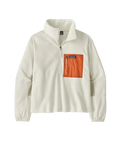 Women's Microdini 1/2 Zip Pullover in Birch White w/Rock Melon | Patagonia Bend