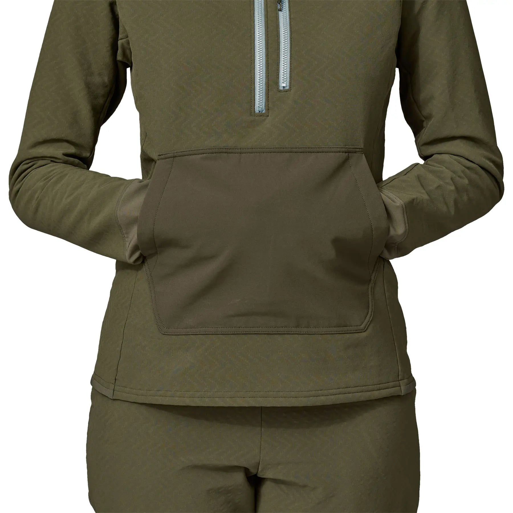 Women's R2 CrossStrata Pullover in Pine Needle Green | Patagonia Bend