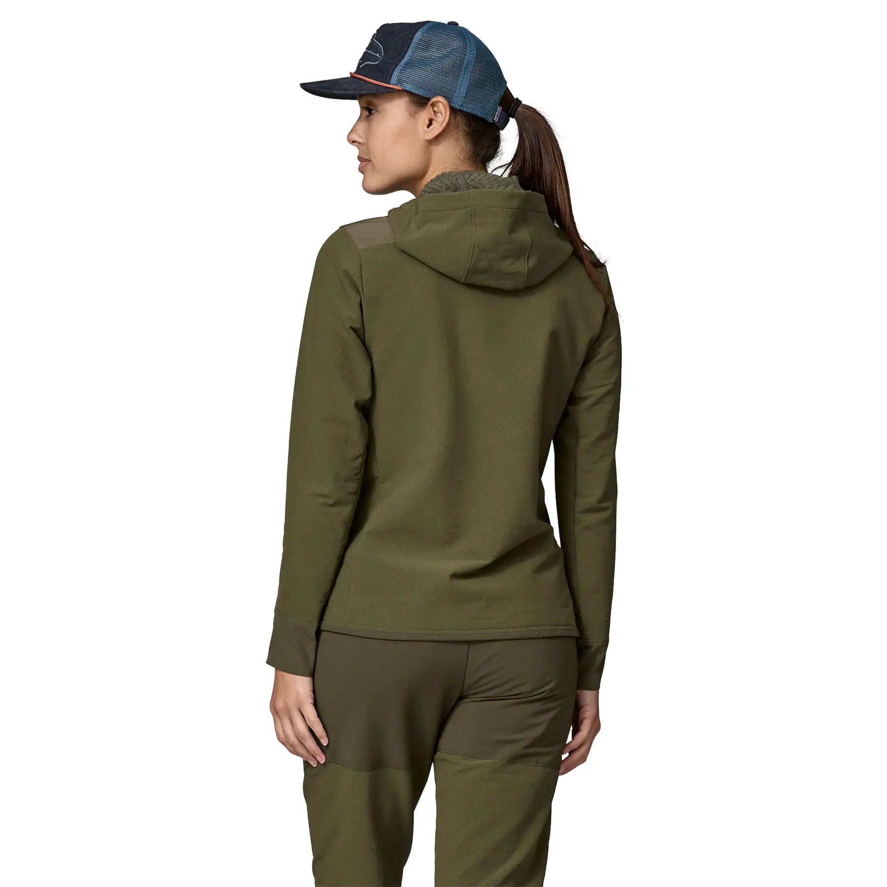 Women's R2 CrossStrata Pullover in Pine Needle Green | Patagonia Bend