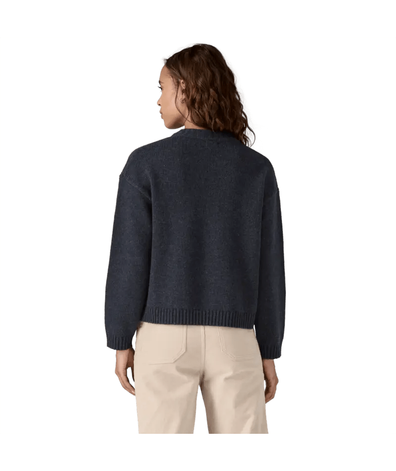 Women's Recycled Wool Sweater Jacket in Smolder Blue | Patagonia Bend