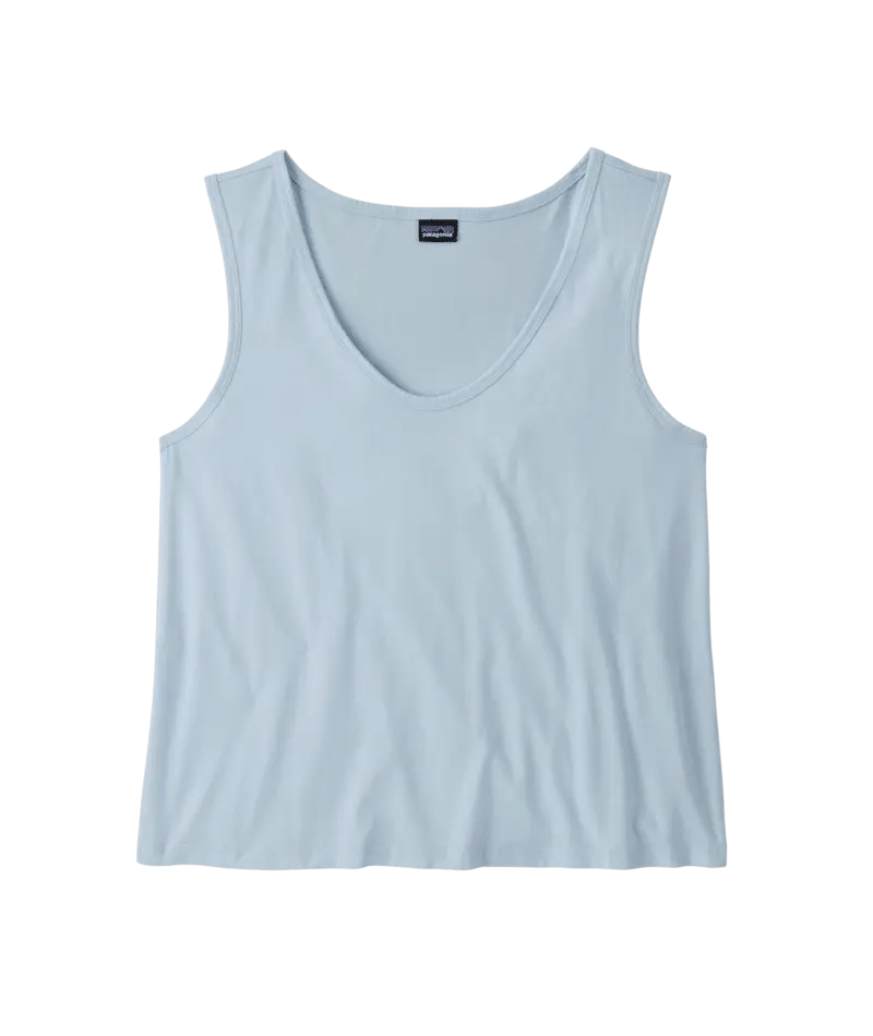 Women's Regenerative Organic Certified Cotton Tank in Fleck Blue | Patagonia Bend