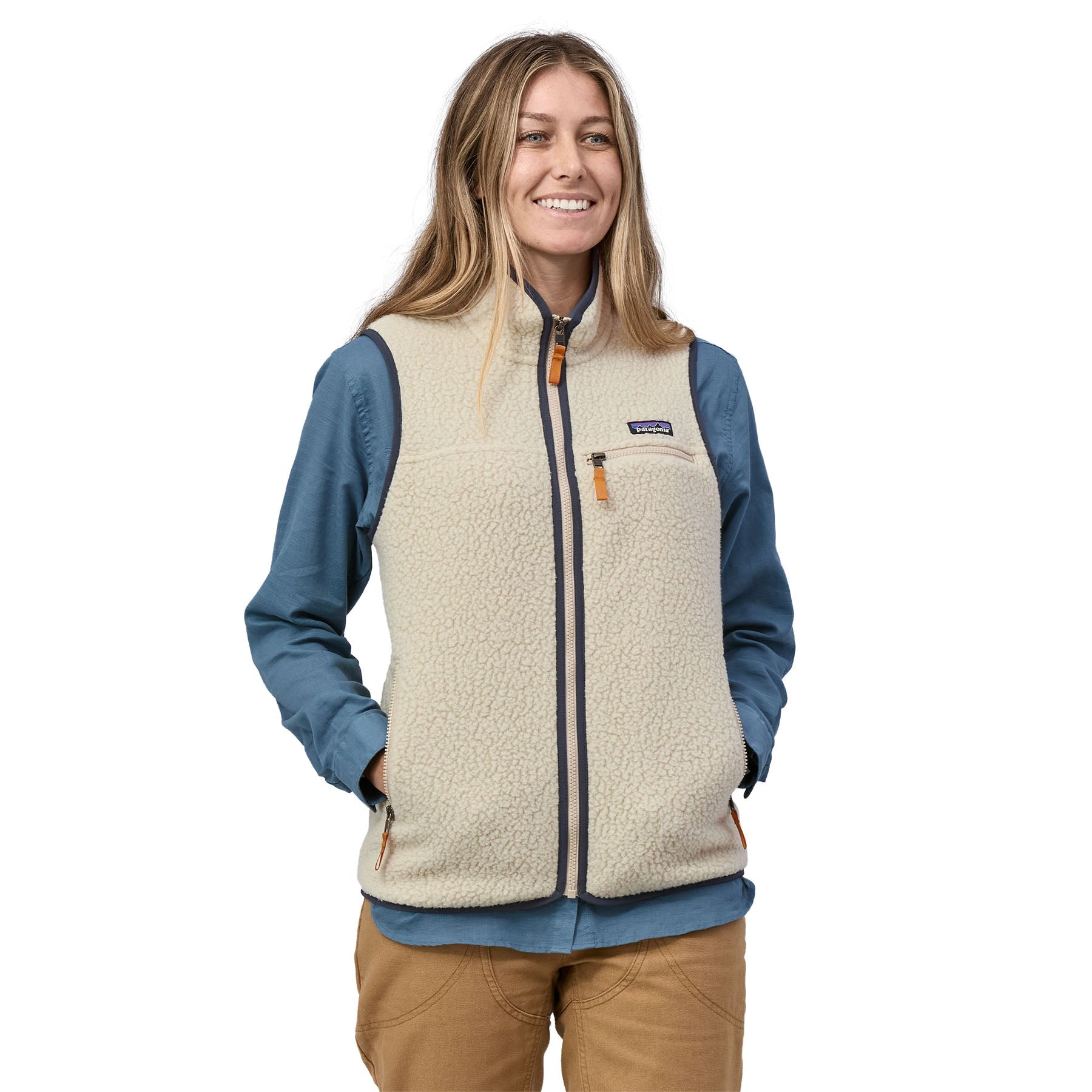 PATAGONIA WOMANS POLARTEC FLEECE VEST SZ MEDIUM GRAY factory FULL ZIPPER