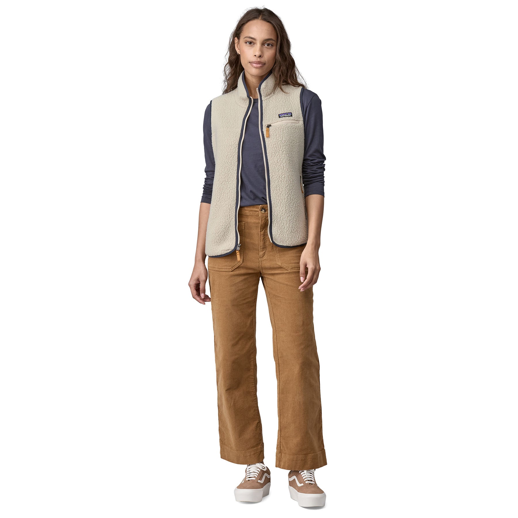 Women's Retro Pile Vest in Pelican | Patagonia Bend