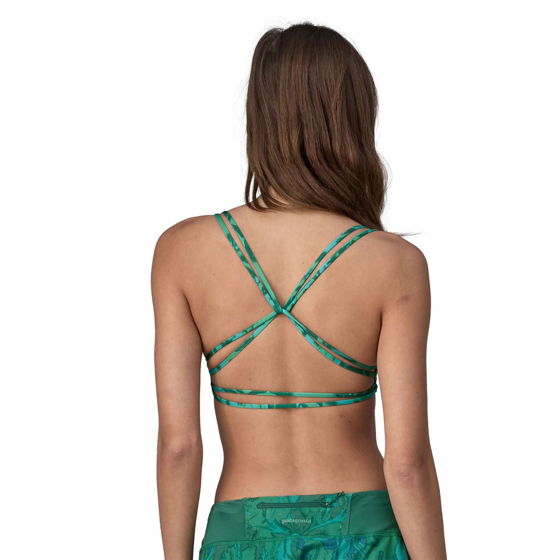 Women's Reversible Seaglass Bay Top in Cliffs and Waves: Conifer Green | Patagonia Bend