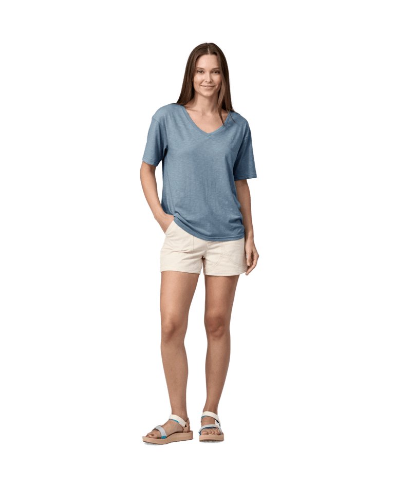 Women's Short Sleeve Mainstay Top in Light Plume Grey | Patagonia Bend