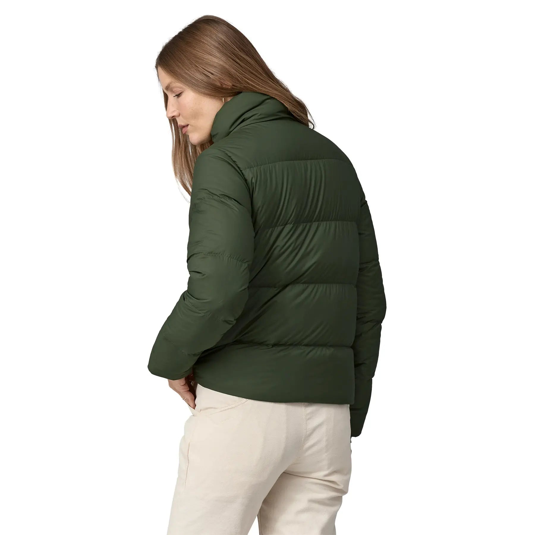 Women's Silent Down Jacket in Torrey Pine Green | Patagonia Bend