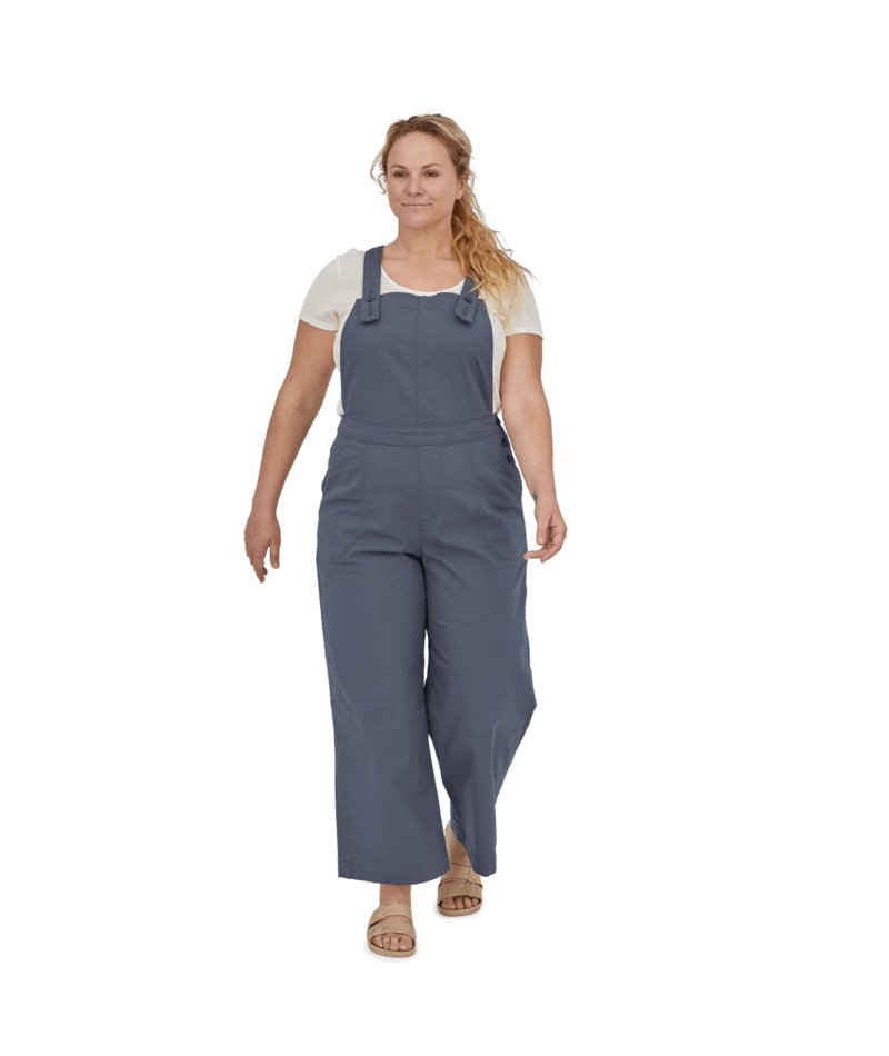 Women's Stand Up Cropped Overalls in Smolder Blue | Patagonia Bend