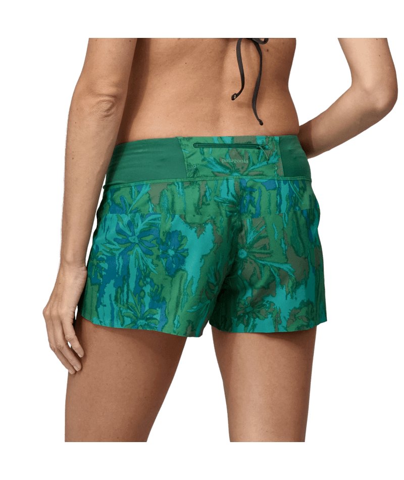Women's Stretch Hydropeak Surf Shorts in Cliffs and Waves: Conifer Green | Patagonia Bend