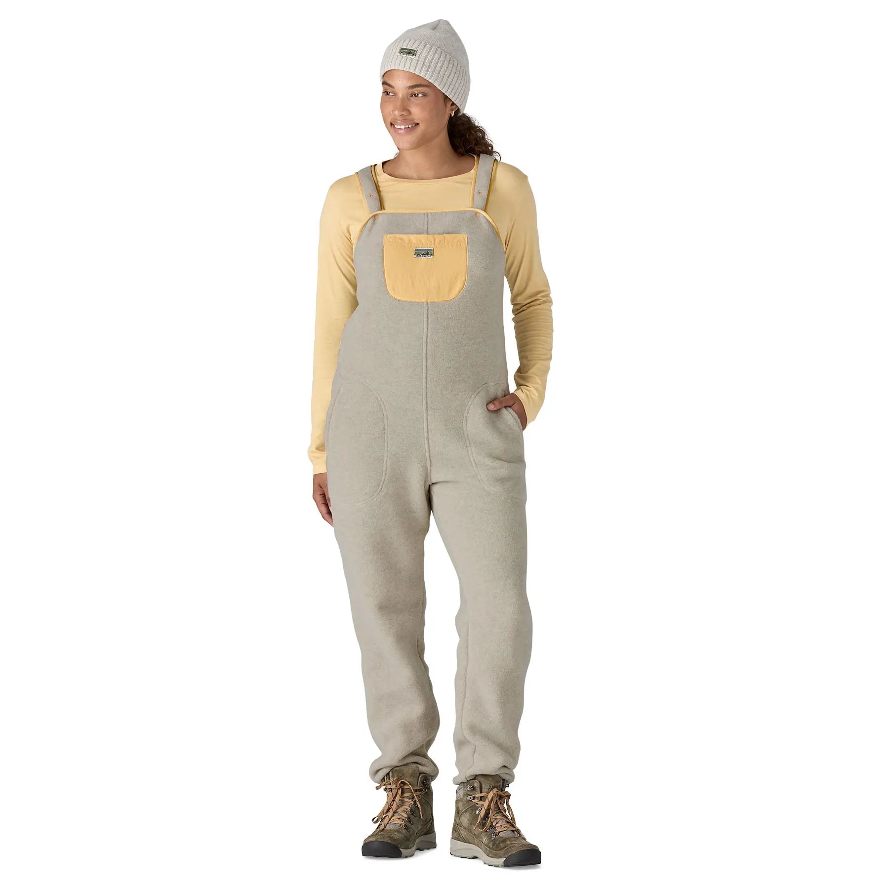 Women's Synchilla® Jumpsuit in Oatmeal Heather | Patagonia Bend