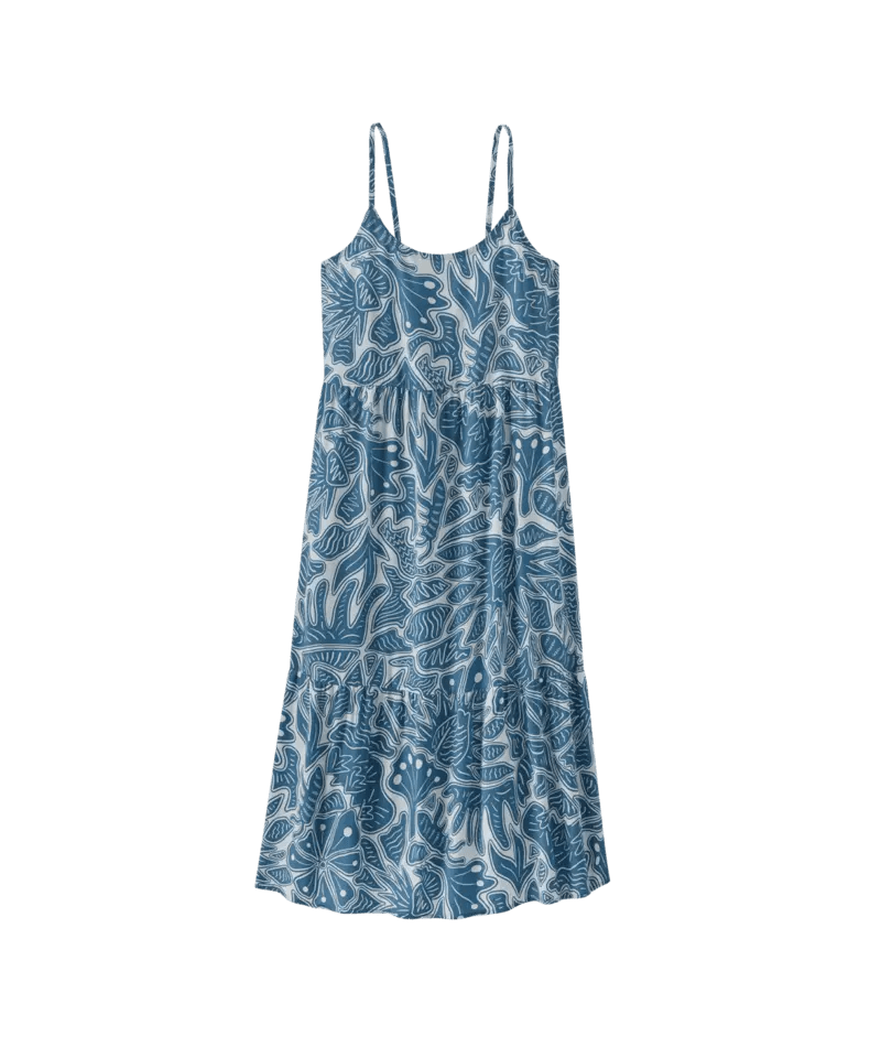 Women's Tidal Threads Dress in Bees and Flowers: Still Blue | Patagonia Bend